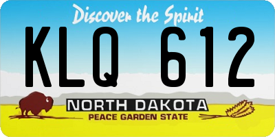 ND license plate KLQ612