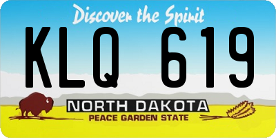 ND license plate KLQ619