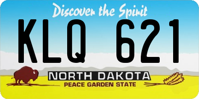 ND license plate KLQ621
