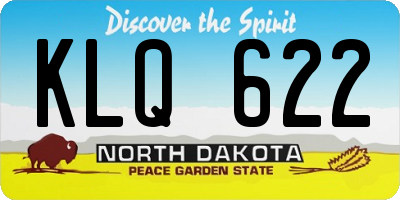 ND license plate KLQ622