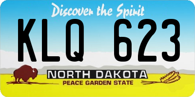 ND license plate KLQ623