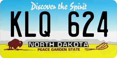 ND license plate KLQ624