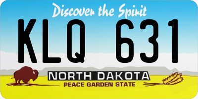 ND license plate KLQ631