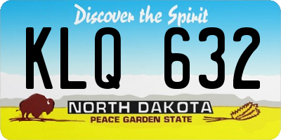 ND license plate KLQ632