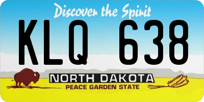 ND license plate KLQ638