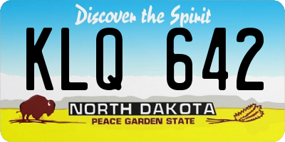 ND license plate KLQ642