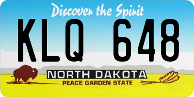 ND license plate KLQ648