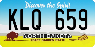 ND license plate KLQ659