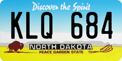 ND license plate KLQ684