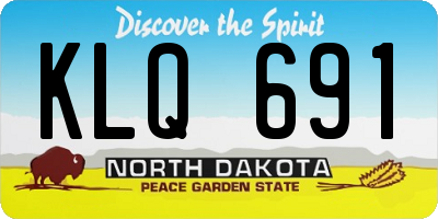 ND license plate KLQ691