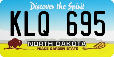 ND license plate KLQ695