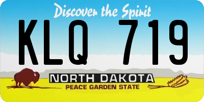 ND license plate KLQ719
