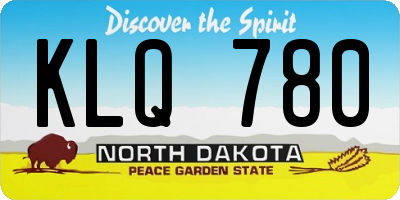 ND license plate KLQ780