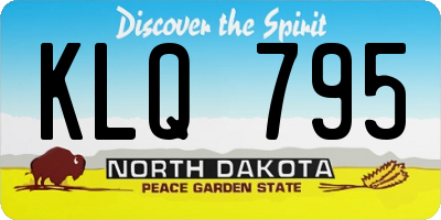 ND license plate KLQ795