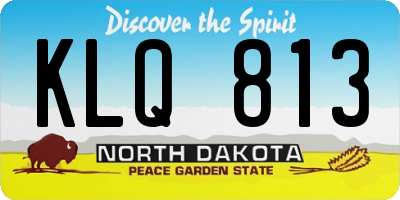 ND license plate KLQ813