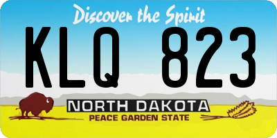 ND license plate KLQ823