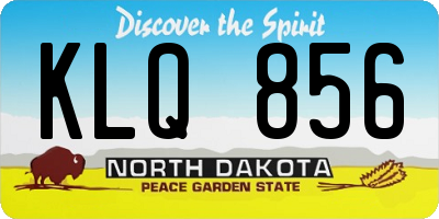 ND license plate KLQ856