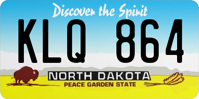 ND license plate KLQ864