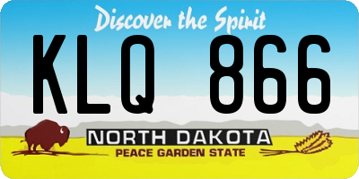 ND license plate KLQ866