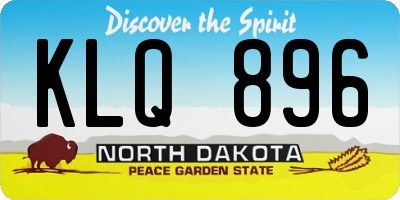 ND license plate KLQ896