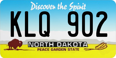 ND license plate KLQ902