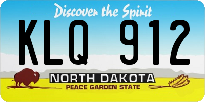 ND license plate KLQ912
