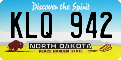 ND license plate KLQ942