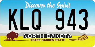 ND license plate KLQ943
