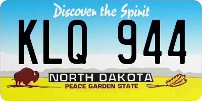 ND license plate KLQ944