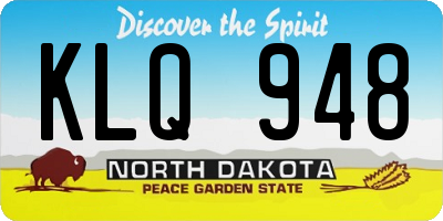 ND license plate KLQ948