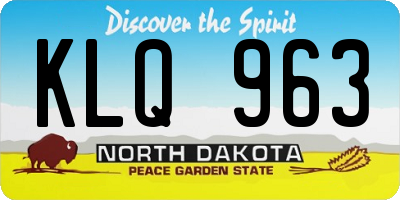 ND license plate KLQ963