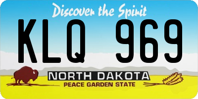 ND license plate KLQ969