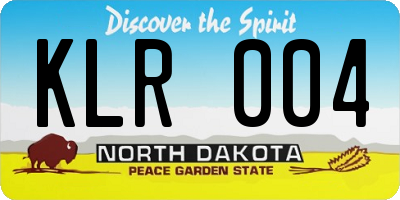 ND license plate KLR004