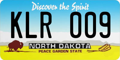 ND license plate KLR009