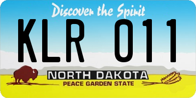 ND license plate KLR011