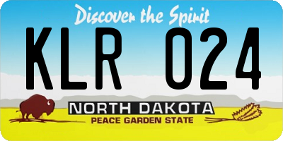 ND license plate KLR024