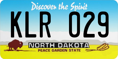 ND license plate KLR029