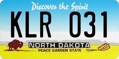 ND license plate KLR031