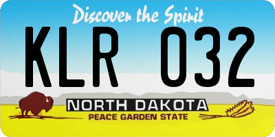 ND license plate KLR032