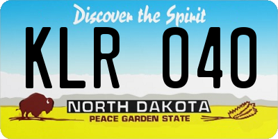 ND license plate KLR040