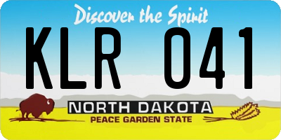 ND license plate KLR041