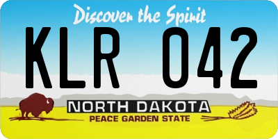 ND license plate KLR042