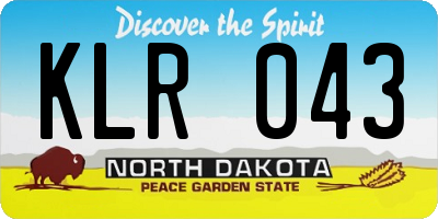 ND license plate KLR043