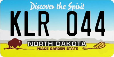 ND license plate KLR044