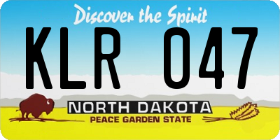 ND license plate KLR047
