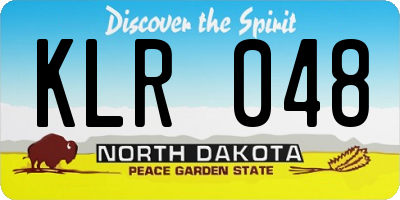 ND license plate KLR048