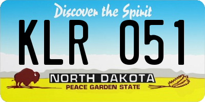 ND license plate KLR051