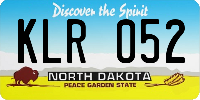 ND license plate KLR052
