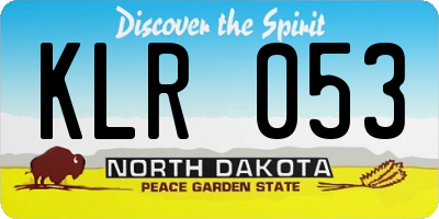 ND license plate KLR053