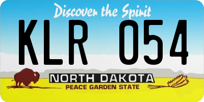 ND license plate KLR054